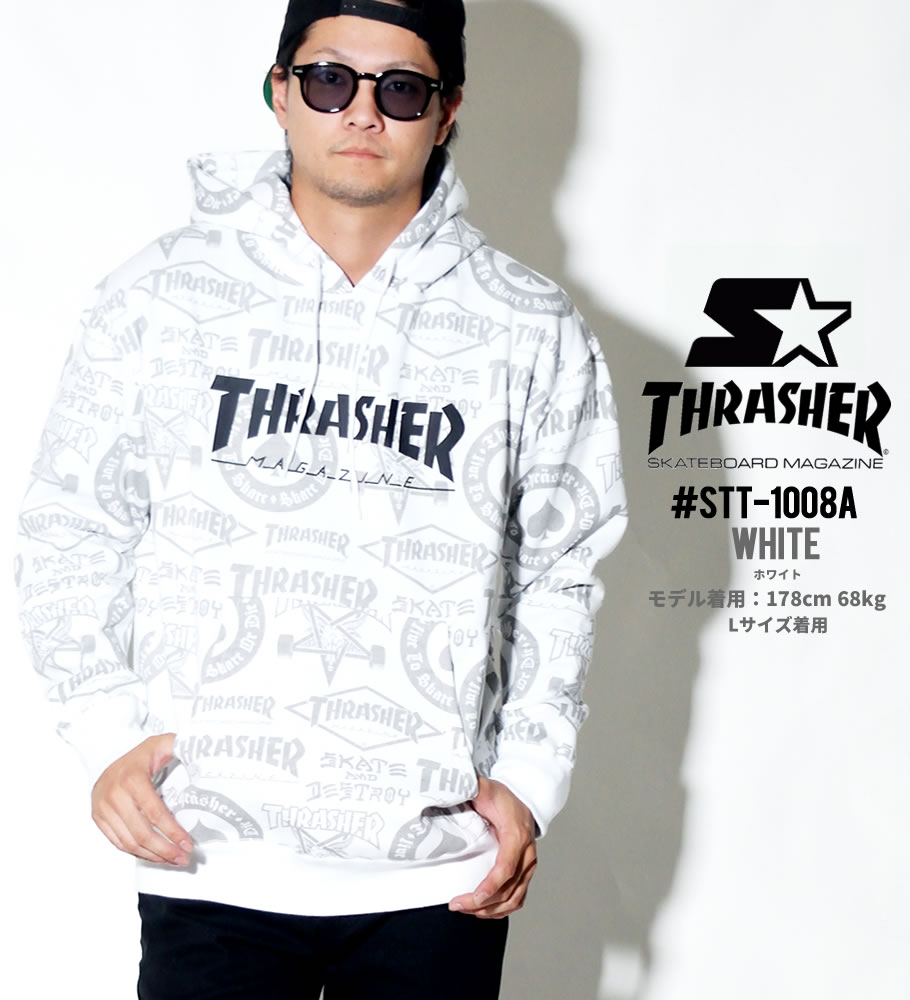 Thrasher Starter スラッシャー スターター パーカー メンズ プルオーバー ロゴ スケボー スケーター スケート ストリート系 ファッション Stth 1008a 服 通販