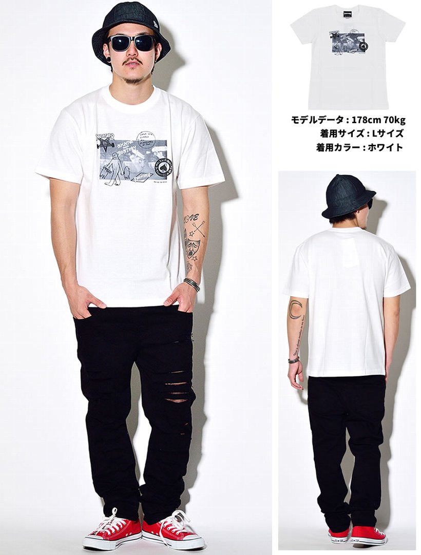THRASHER × Mark Gonzales スラッシャー × マークゴンザレス コラボ Tシャツ 半袖 THMG-SST15 ホワイト 白