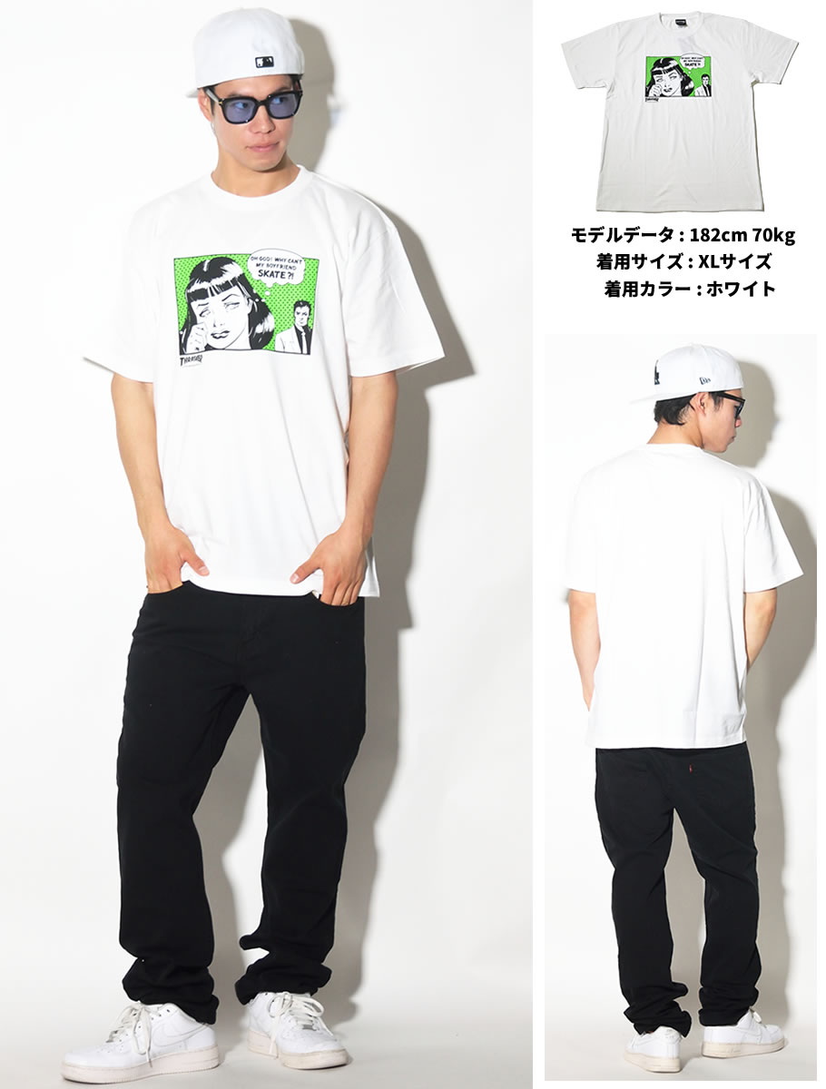 THRASHER スラッシャー Tシャツ メンズ 半袖 BoyFriend S/S TEE TH91118 青
