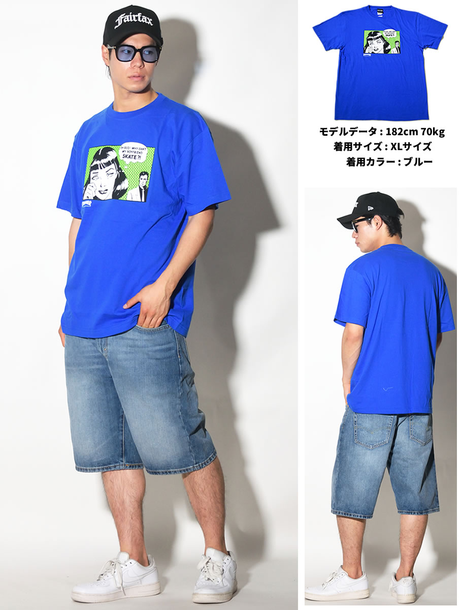 THRASHER スラッシャー Tシャツ メンズ 半袖 BoyFriend S/S TEE TH91118 青