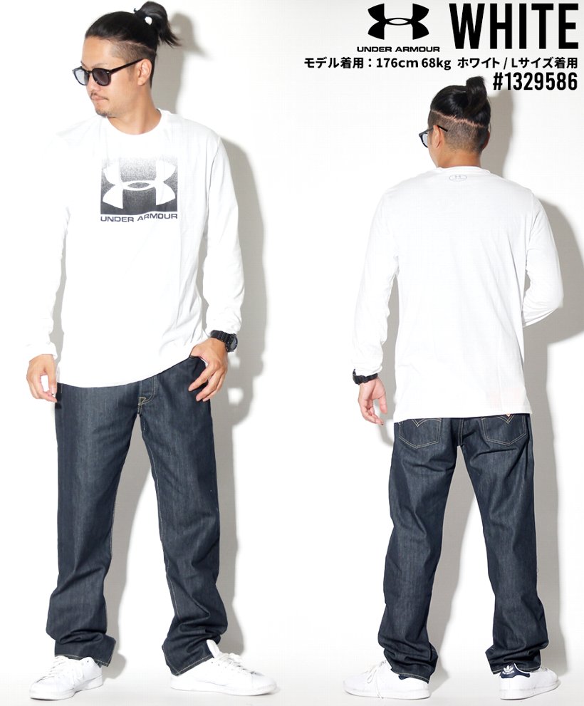 UNDER ARMOUR アンダーアーマー Tシャツ メンズ 長袖 ロンT 1329586 ジム トレーニングウェア 練習着 コーディネート 服 通販 2019秋 新作 UA BOXED SPORT STYLE LS