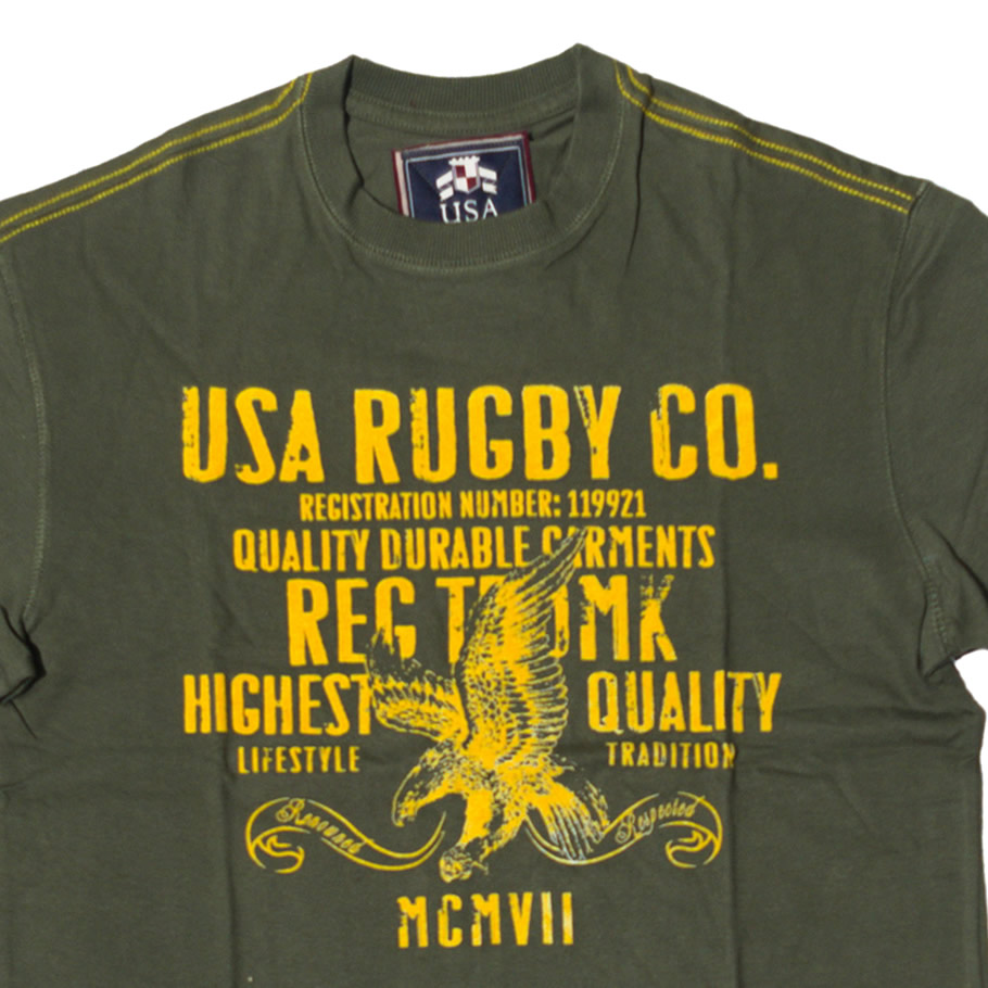 USA RUGBY ユーエスエー ラグビー Tシャツ メンズ ストリート系 ヒップホップ カジュアル ファッション 服 通販