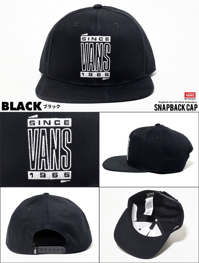 VANS バンズ スナップバックキャップ メンズ 帽子 VN0A3I32BLK USモデル 2019春夏 新作
