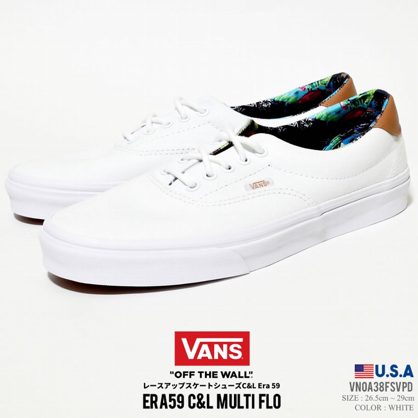 VANS バンズ スニーカー メンズ ヴァンズ C&L 59 ERA エラ VN0A38FSVPD USモデル ストリート系 スケーター ファッション 靴 通販
