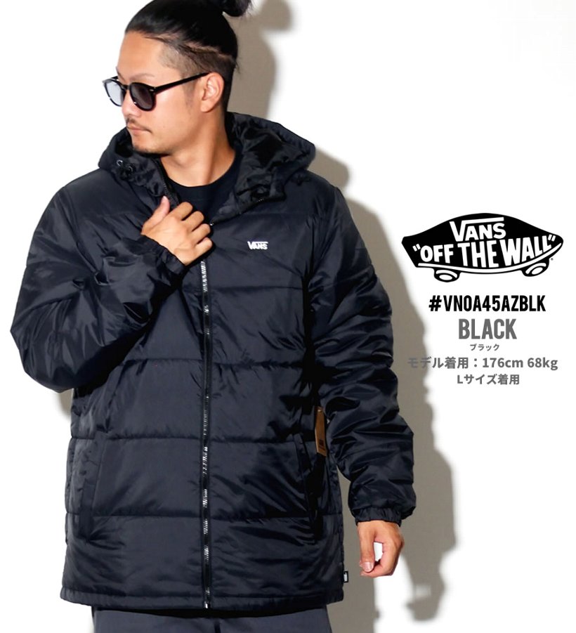 VANS バンズ 中綿 ダウンジャケット メンズ VN0A45AZBLK USモデル ストリート系 男子 女子 コーデ ファッション 服 通販