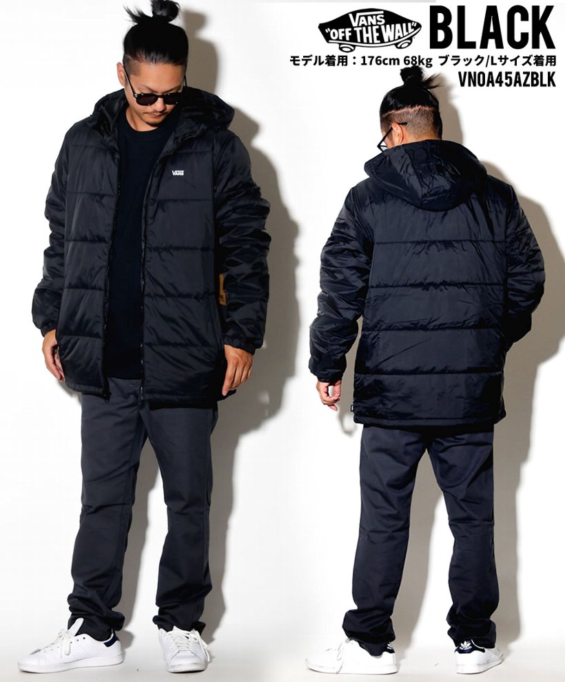 VANS バンズ 中綿 ダウンジャケット メンズ VN0A45AZBLK USモデル ストリート系 男子 女子 コーデ ファッション 服 通販