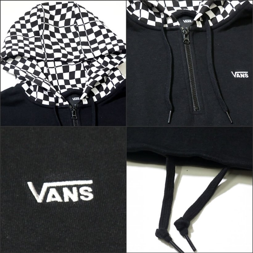 VANS バンズ ハーフジップ プルオーバーパーカー メンズ VN0A3W36BLK USモデル 2019春 新作 ヴァンズ 通販