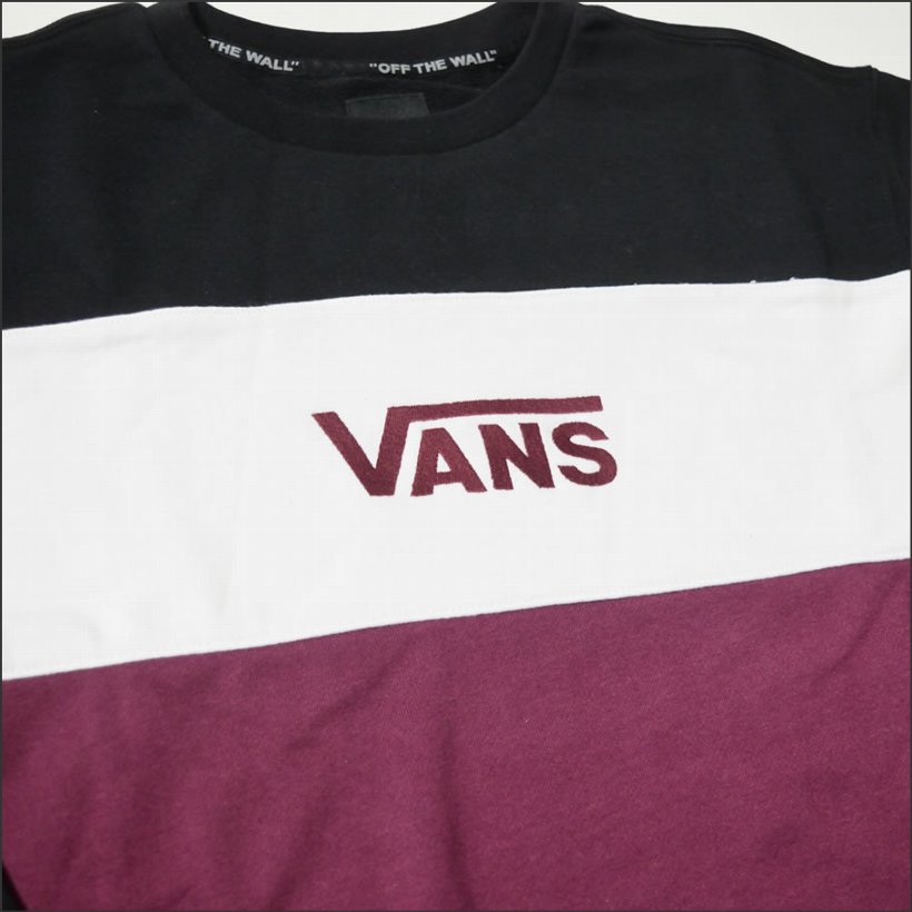Vans バンズ トレーナー メンズ レディース 大きいサイズ ラインブロック ロゴ スケーター ストリート系 ファッション Vn0a45aq 服 通販