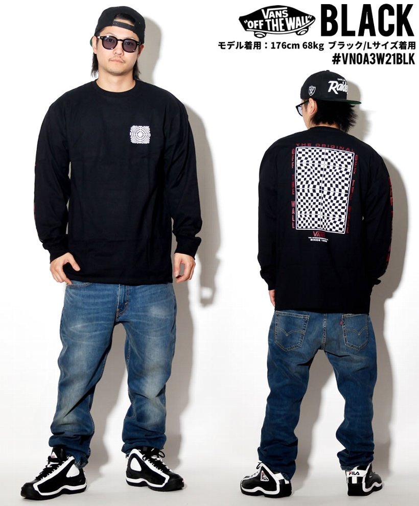 VANS バンズ Tシャツ メンズ 長袖 ロンT VN0A3W21BLK USモデル 2019春 新作 ヴァンズ 通販