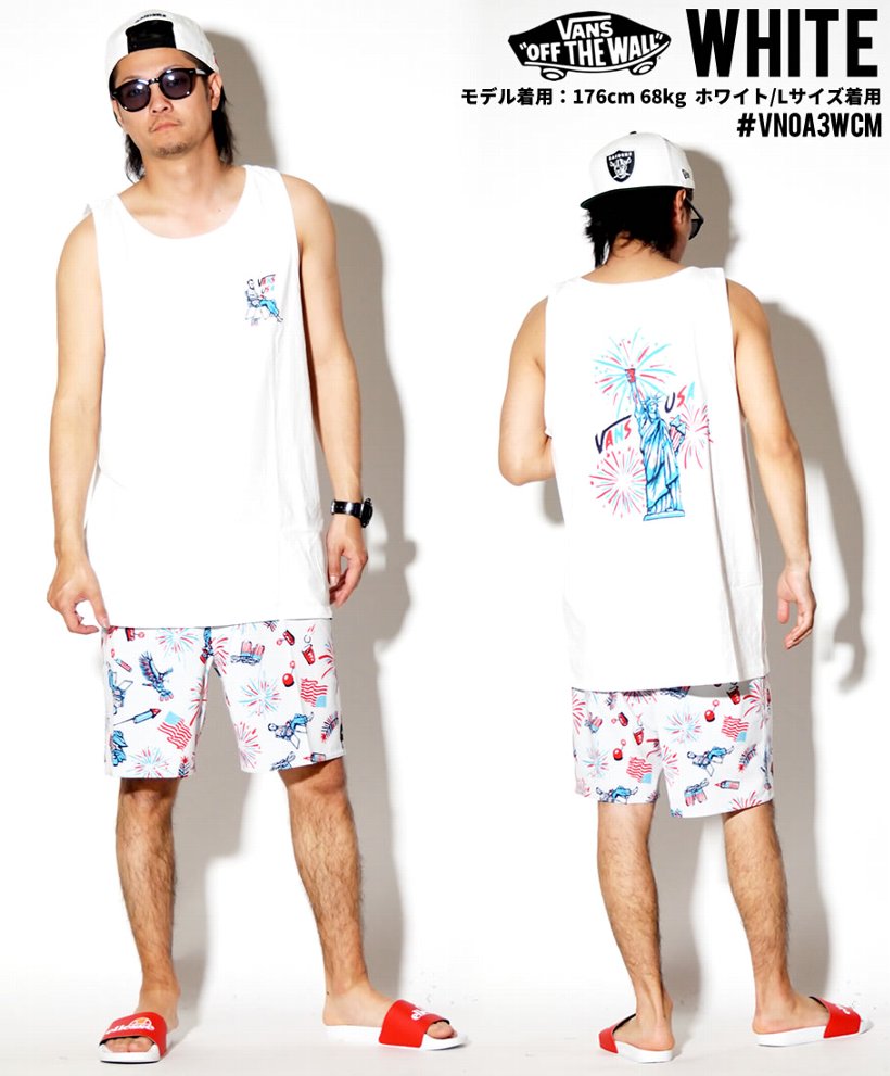 Vans バンズ タンクトップ メンズ 大きいサイズ スケボー スケート ストリート系 スケーター ファッション ヴァンズ Vn0a3wcnwht 服 通販