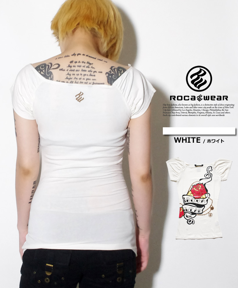 Bガール Roca Wear ロカウェア Tシャツ 半袖 B Girl レディース セレブ Hiphop Wrwt028