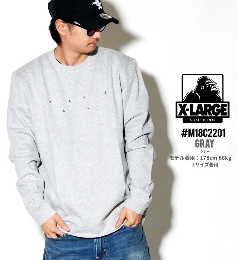 エクストララージ トレーナー メンズ XLARGE SIGNS CREWNCK FLEECE M18C2201