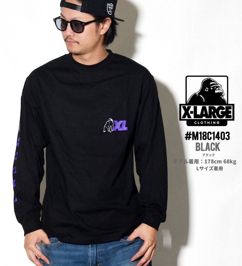 エクストララージ Tシャツ メンズ 長袖 XLARGE TRANSITION LS TEE M18C1403