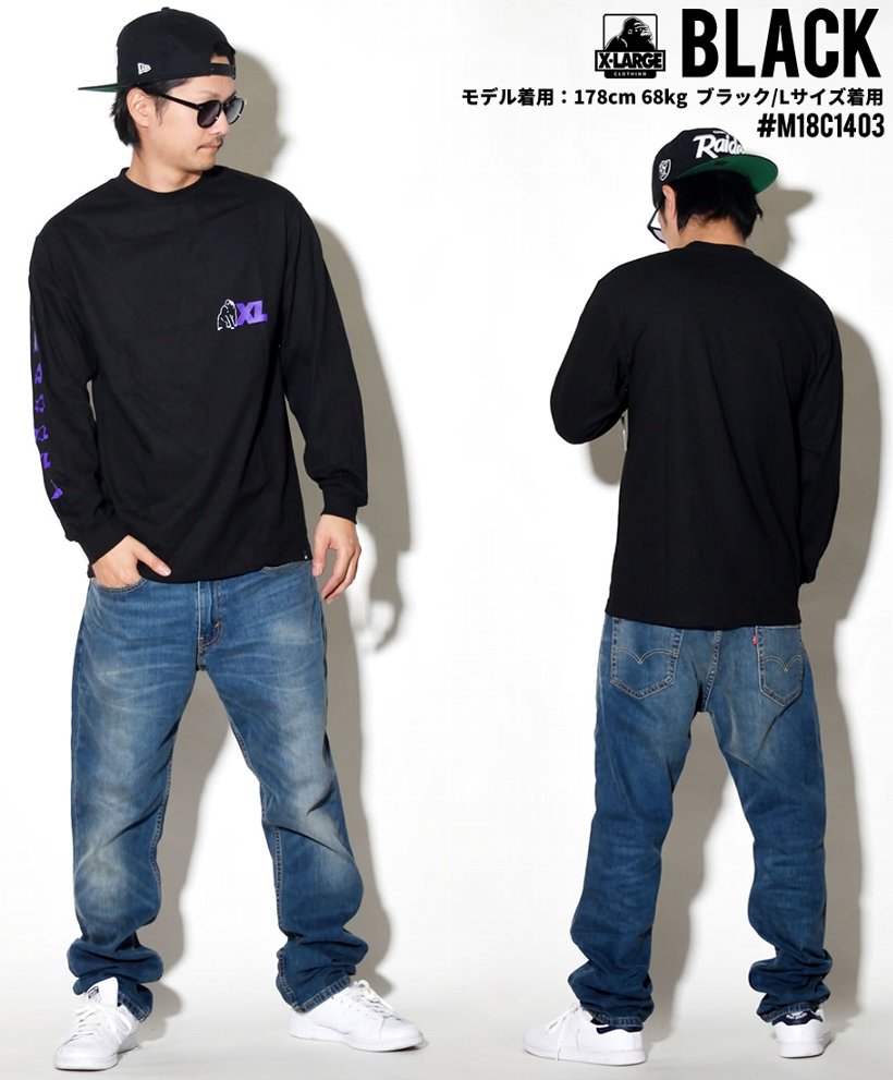 エクストララージ Tシャツ メンズ 長袖 XLARGE TRANSITION LS TEE M18C1403