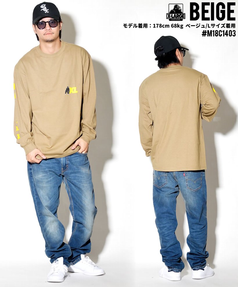 エクストララージ Tシャツ メンズ 長袖 XLARGE TRANSITION LS TEE M18C1403